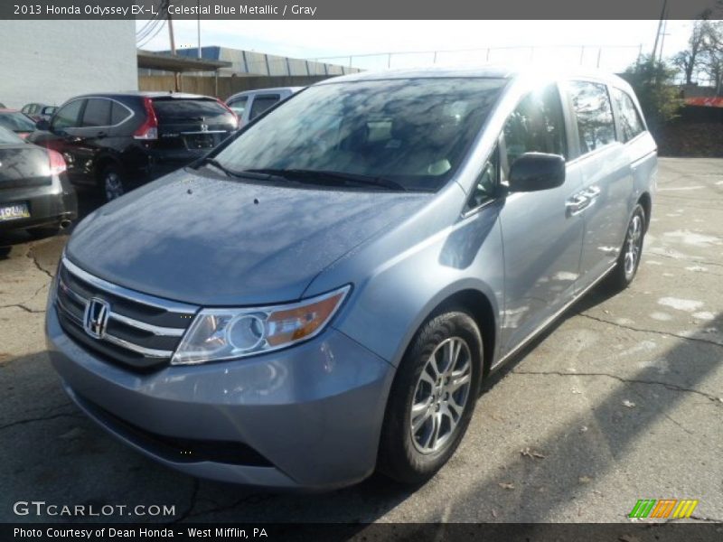 Celestial Blue Metallic / Gray 2013 Honda Odyssey EX-L