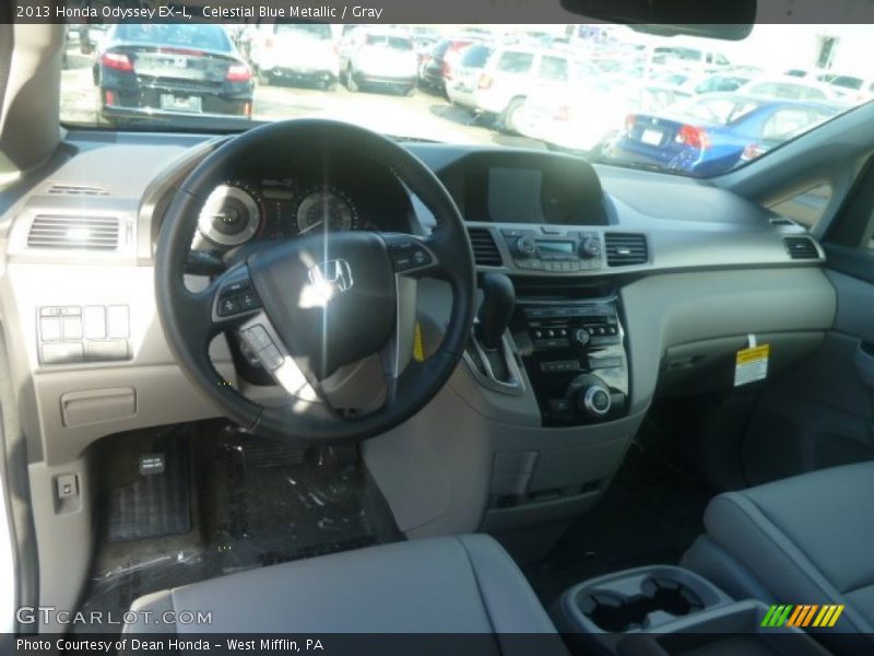 Celestial Blue Metallic / Gray 2013 Honda Odyssey EX-L