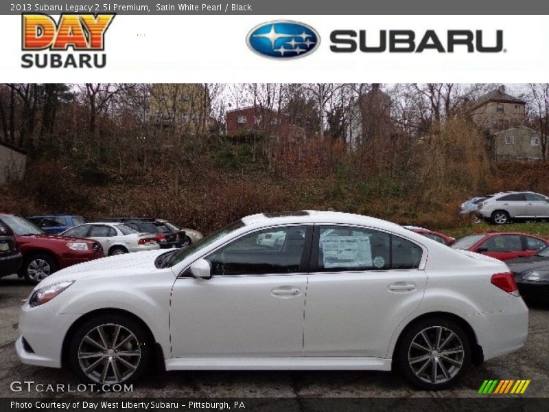 Satin White Pearl / Black 2013 Subaru Legacy 2.5i Premium