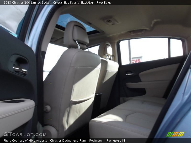 Crystal Blue Pearl / Black/Light Frost Beige 2013 Chrysler 200 Limited Sedan