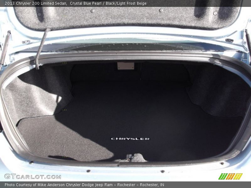 Crystal Blue Pearl / Black/Light Frost Beige 2013 Chrysler 200 Limited Sedan