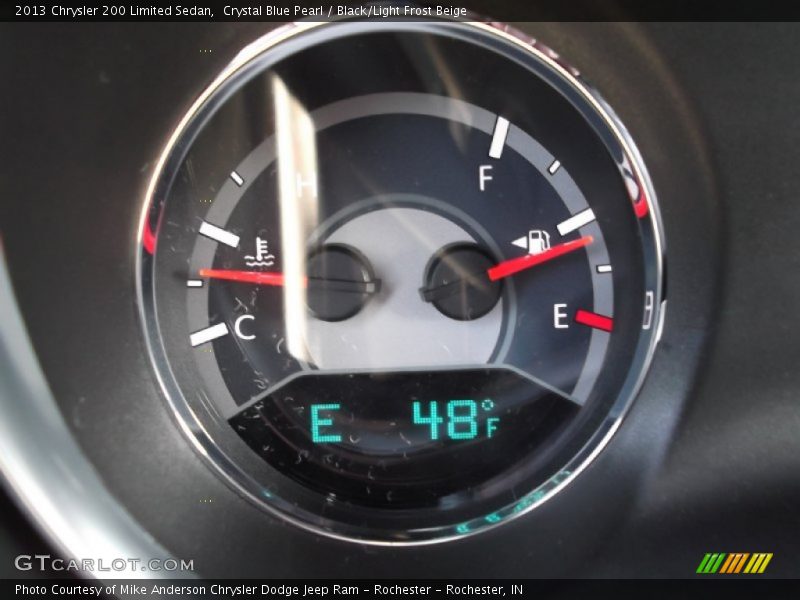 Crystal Blue Pearl / Black/Light Frost Beige 2013 Chrysler 200 Limited Sedan