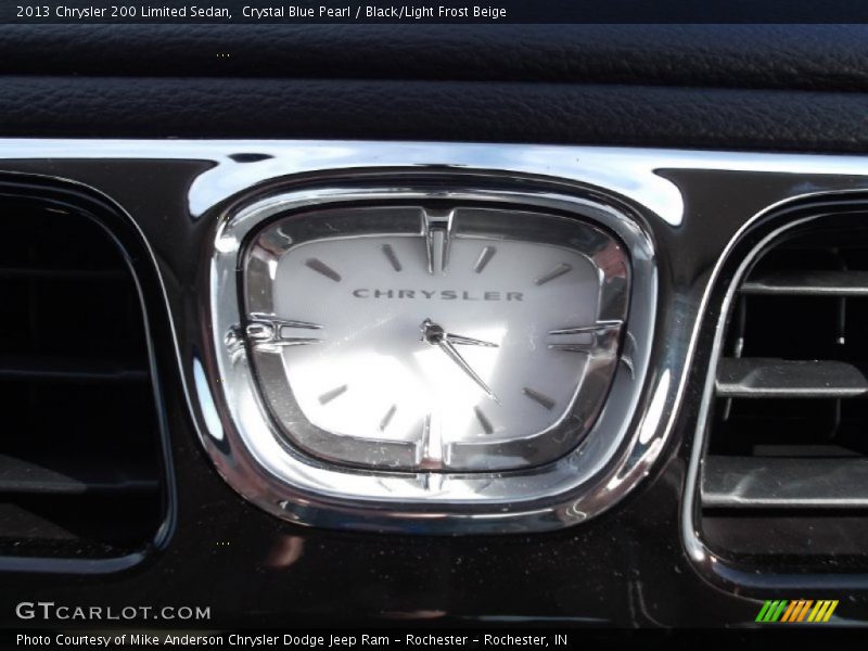 Crystal Blue Pearl / Black/Light Frost Beige 2013 Chrysler 200 Limited Sedan