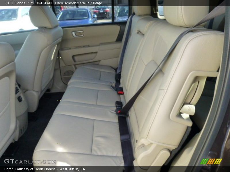 Dark Amber Metallic / Beige 2013 Honda Pilot EX-L 4WD