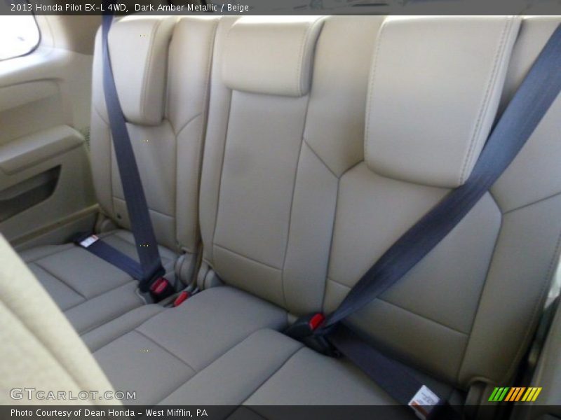 Dark Amber Metallic / Beige 2013 Honda Pilot EX-L 4WD