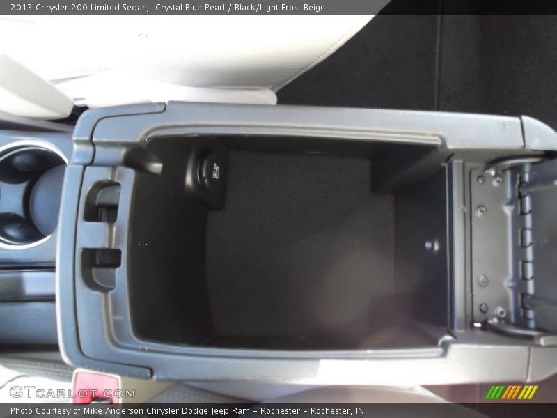 Crystal Blue Pearl / Black/Light Frost Beige 2013 Chrysler 200 Limited Sedan