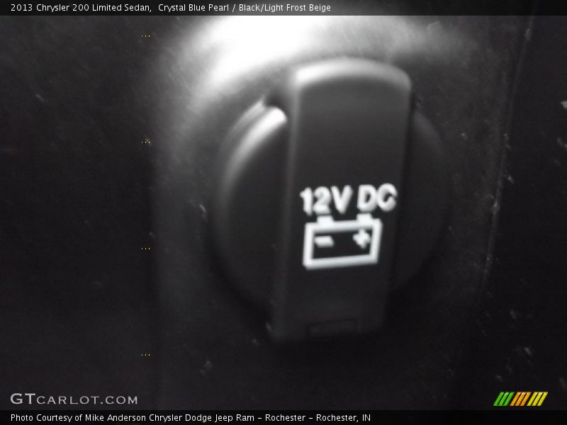 Crystal Blue Pearl / Black/Light Frost Beige 2013 Chrysler 200 Limited Sedan