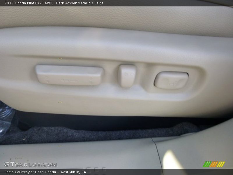 Dark Amber Metallic / Beige 2013 Honda Pilot EX-L 4WD
