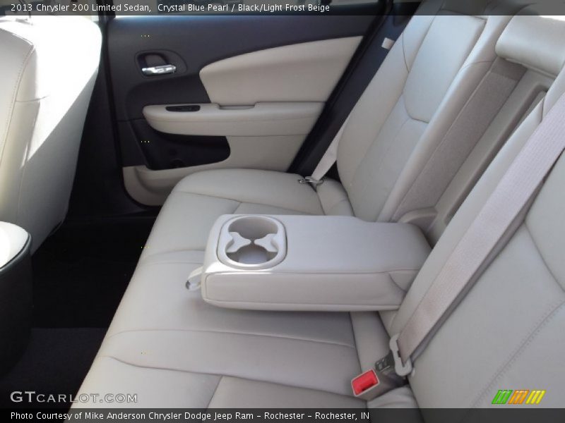 Crystal Blue Pearl / Black/Light Frost Beige 2013 Chrysler 200 Limited Sedan