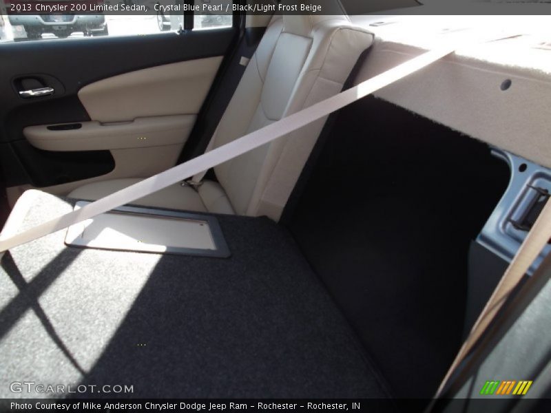 Crystal Blue Pearl / Black/Light Frost Beige 2013 Chrysler 200 Limited Sedan