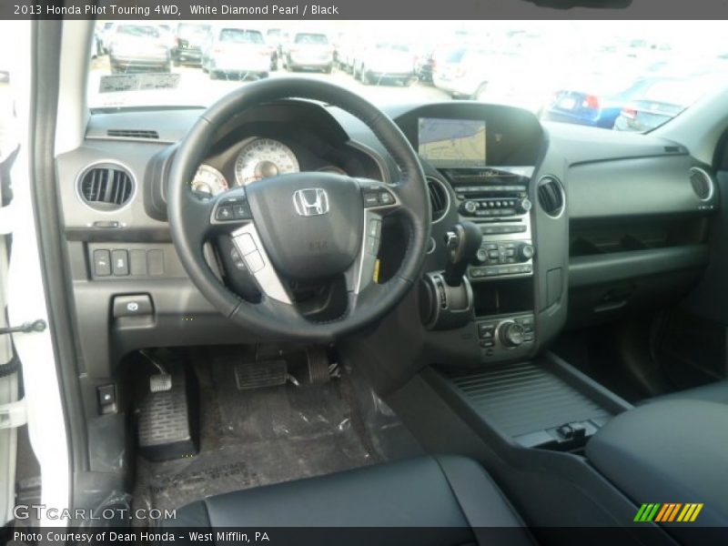White Diamond Pearl / Black 2013 Honda Pilot Touring 4WD