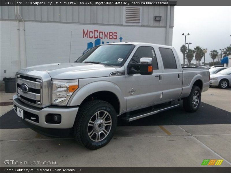 Ingot Silver Metallic / Platinum Black Leather 2013 Ford F250 Super Duty Platinum Crew Cab 4x4