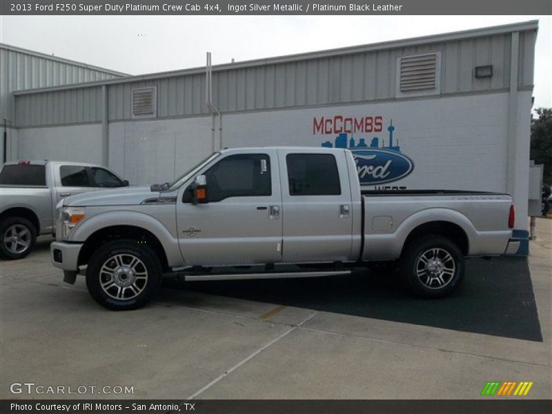Ingot Silver Metallic / Platinum Black Leather 2013 Ford F250 Super Duty Platinum Crew Cab 4x4