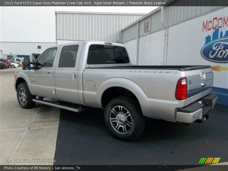 Ingot Silver Metallic / Platinum Black Leather 2013 Ford F250 Super Duty Platinum Crew Cab 4x4