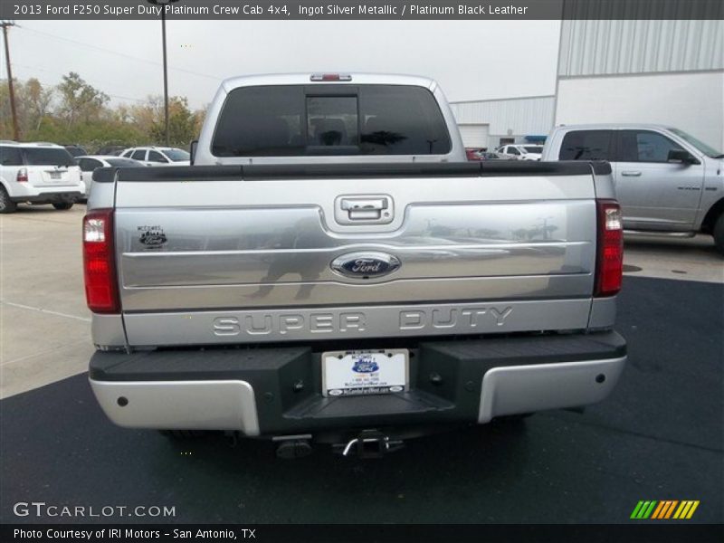 Ingot Silver Metallic / Platinum Black Leather 2013 Ford F250 Super Duty Platinum Crew Cab 4x4