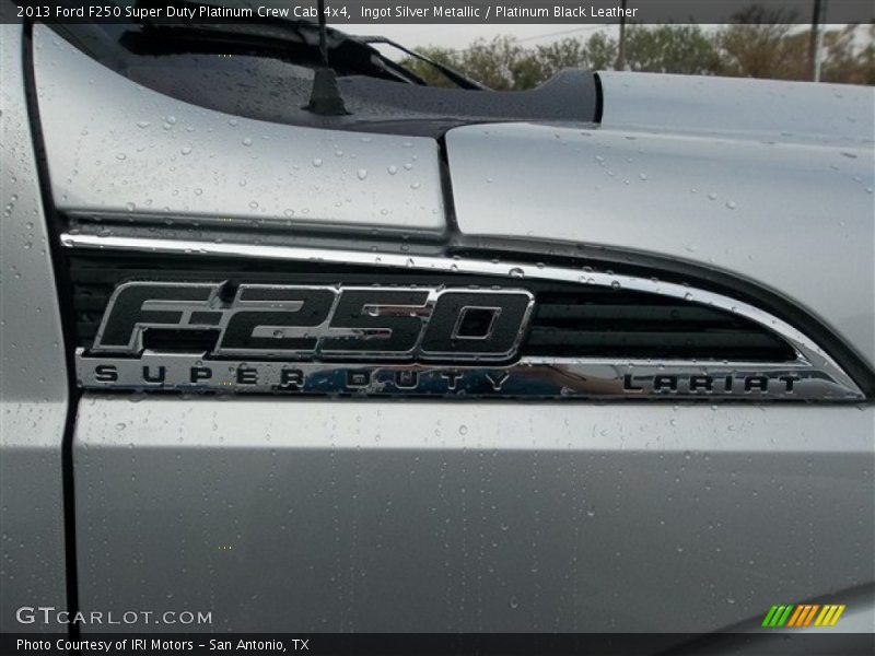 Ingot Silver Metallic / Platinum Black Leather 2013 Ford F250 Super Duty Platinum Crew Cab 4x4