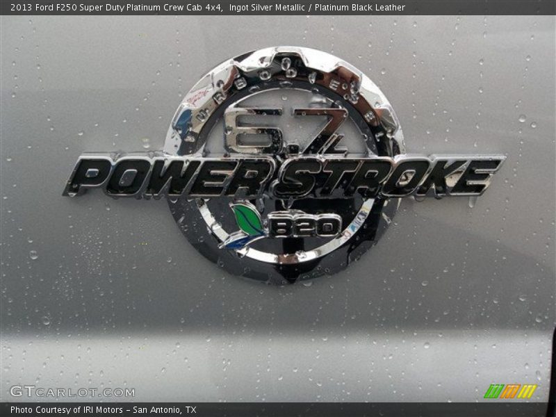 Ingot Silver Metallic / Platinum Black Leather 2013 Ford F250 Super Duty Platinum Crew Cab 4x4