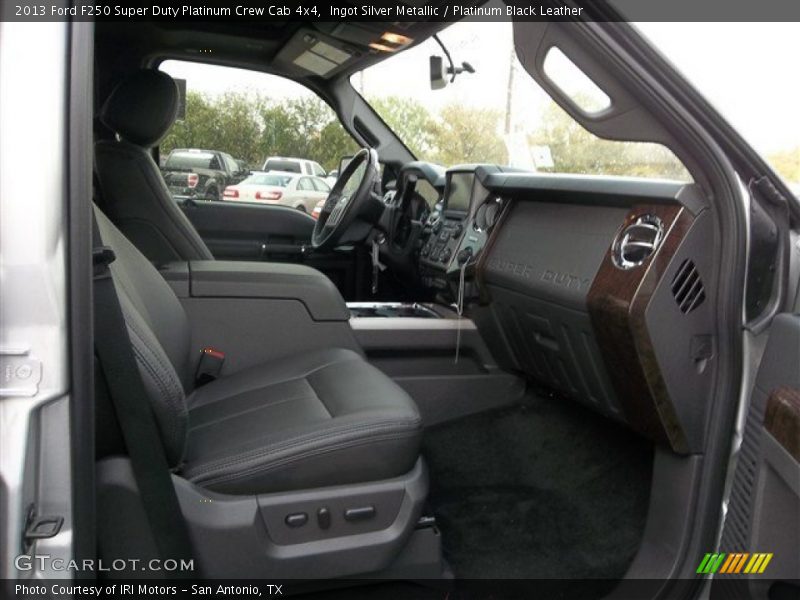 Ingot Silver Metallic / Platinum Black Leather 2013 Ford F250 Super Duty Platinum Crew Cab 4x4