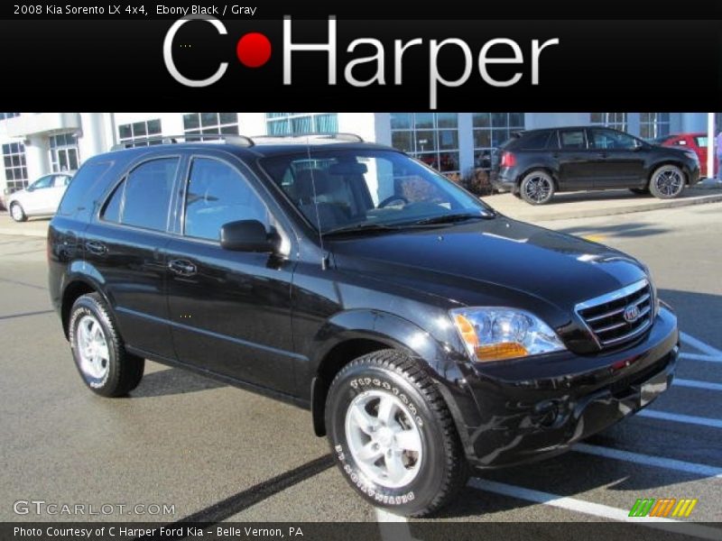 Ebony Black / Gray 2008 Kia Sorento LX 4x4