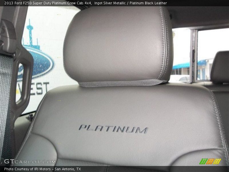 Ingot Silver Metallic / Platinum Black Leather 2013 Ford F250 Super Duty Platinum Crew Cab 4x4