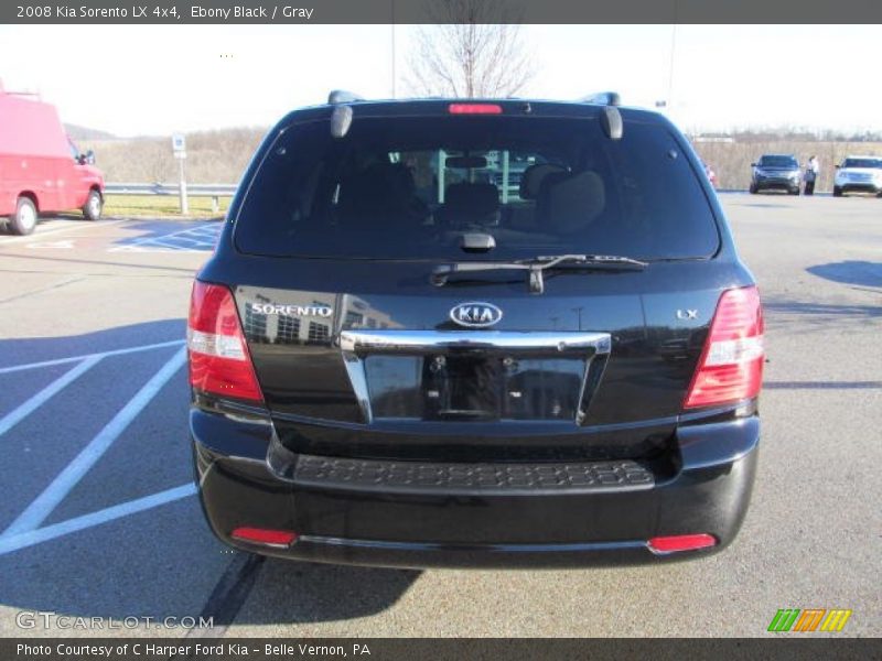 Ebony Black / Gray 2008 Kia Sorento LX 4x4