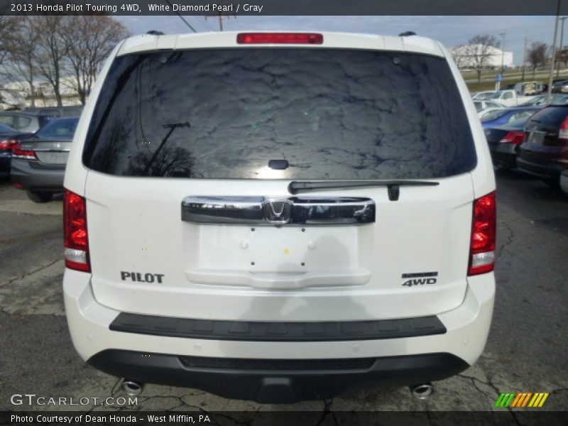 White Diamond Pearl / Gray 2013 Honda Pilot Touring 4WD