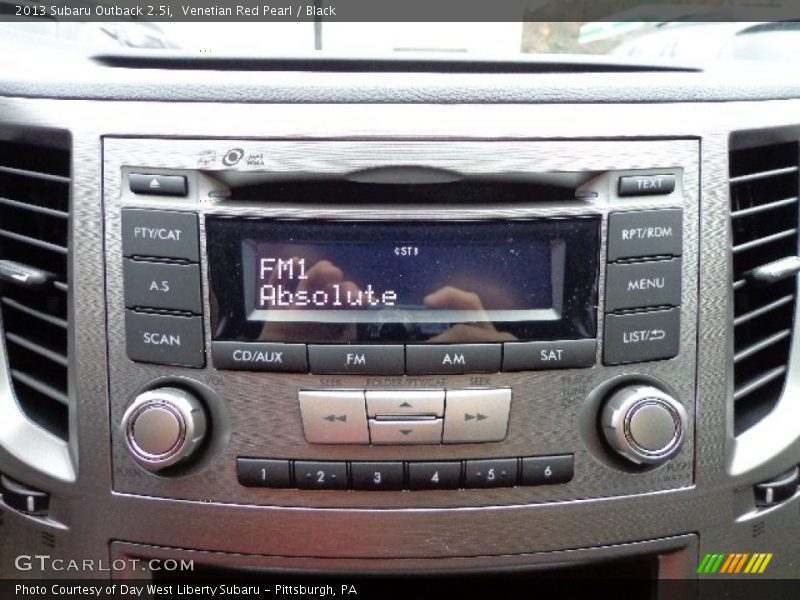 Venetian Red Pearl / Black 2013 Subaru Outback 2.5i