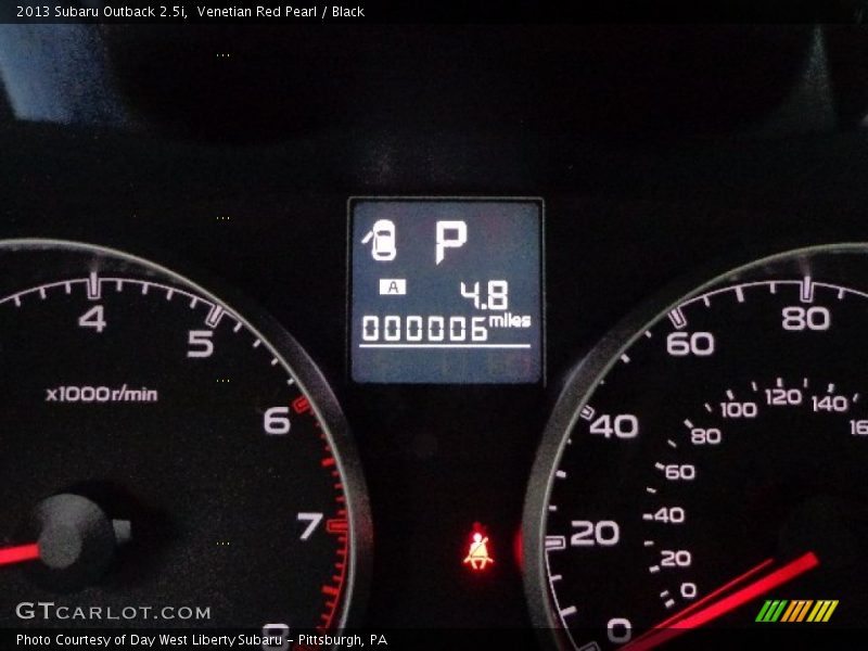 Venetian Red Pearl / Black 2013 Subaru Outback 2.5i