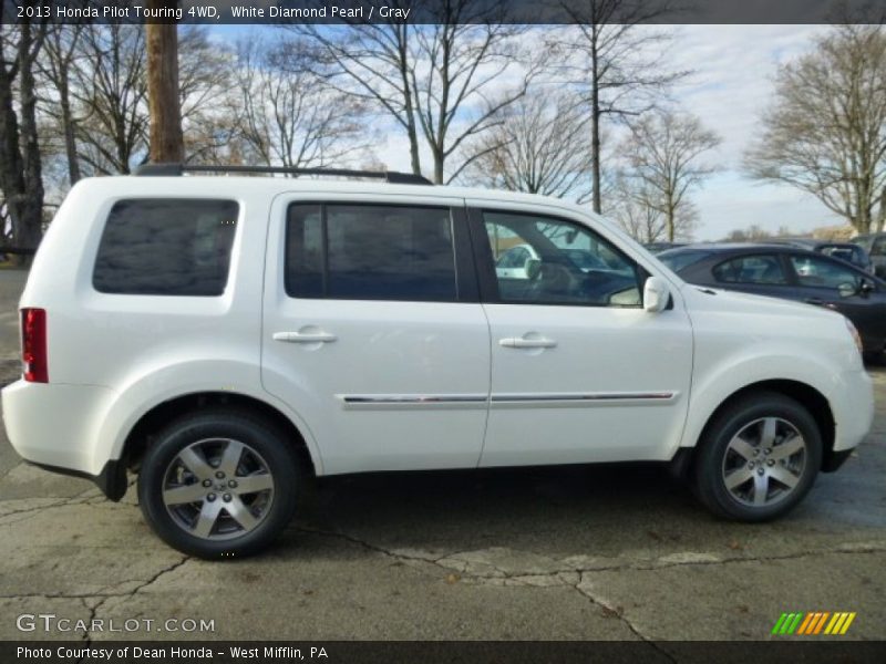 White Diamond Pearl / Gray 2013 Honda Pilot Touring 4WD