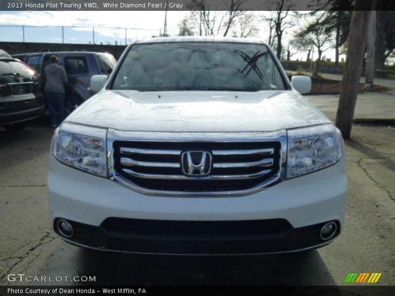 White Diamond Pearl / Gray 2013 Honda Pilot Touring 4WD