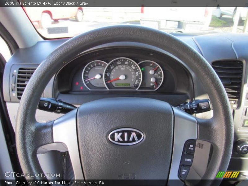 Ebony Black / Gray 2008 Kia Sorento LX 4x4
