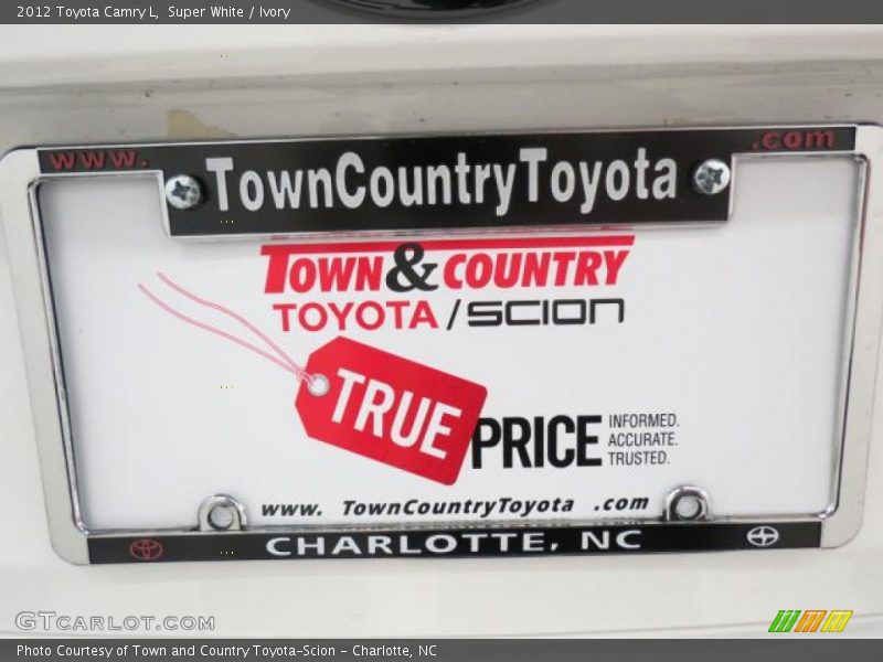 Super White / Ivory 2012 Toyota Camry L