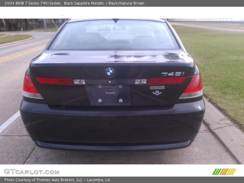 Black Sapphire Metallic / Black/Natural Brown 2004 BMW 7 Series 745i Sedan