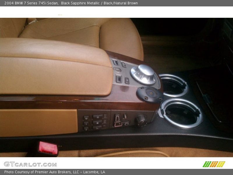 Black Sapphire Metallic / Black/Natural Brown 2004 BMW 7 Series 745i Sedan