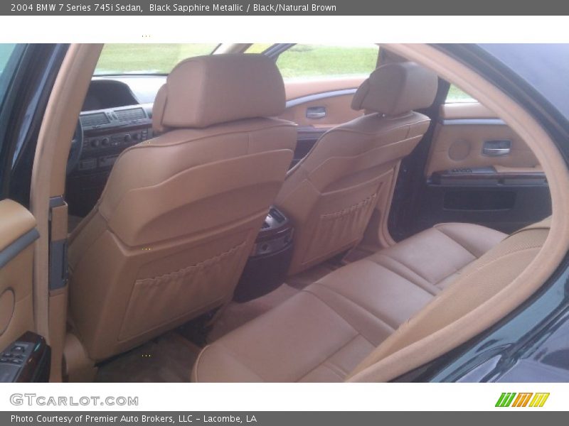 Black Sapphire Metallic / Black/Natural Brown 2004 BMW 7 Series 745i Sedan