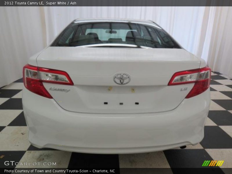 Super White / Ash 2012 Toyota Camry LE