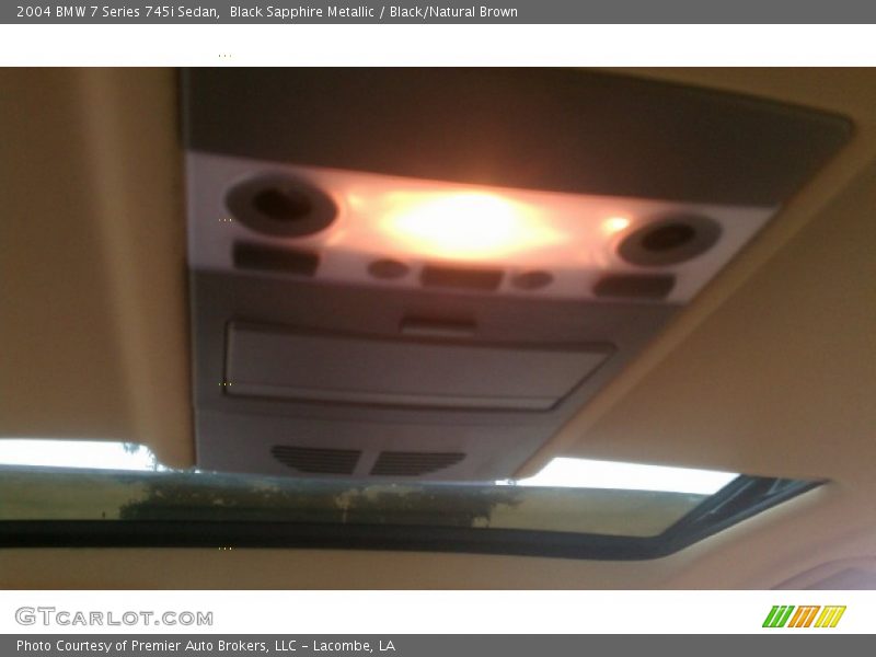 Black Sapphire Metallic / Black/Natural Brown 2004 BMW 7 Series 745i Sedan