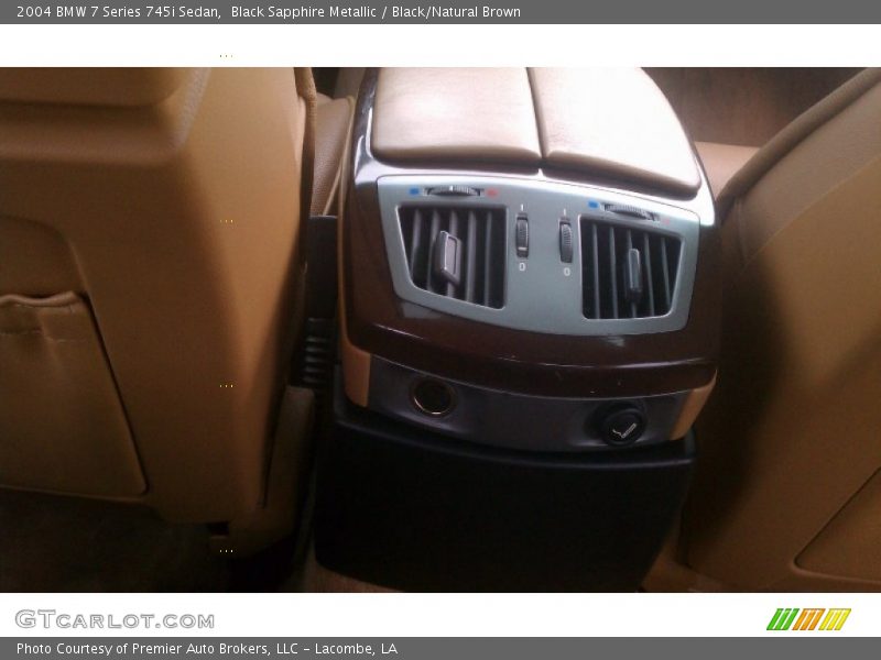 Black Sapphire Metallic / Black/Natural Brown 2004 BMW 7 Series 745i Sedan