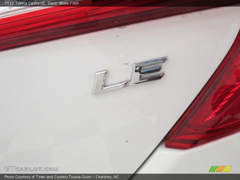 Super White / Ash 2012 Toyota Camry LE