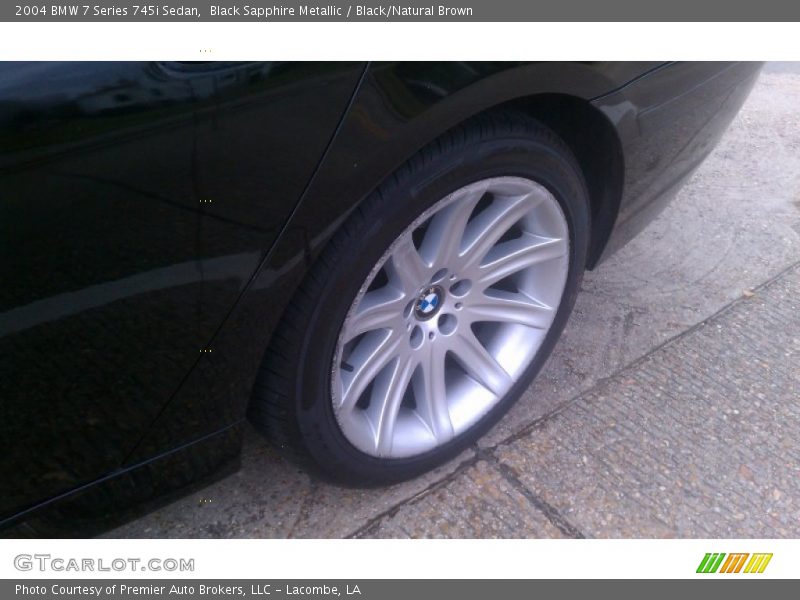 Black Sapphire Metallic / Black/Natural Brown 2004 BMW 7 Series 745i Sedan