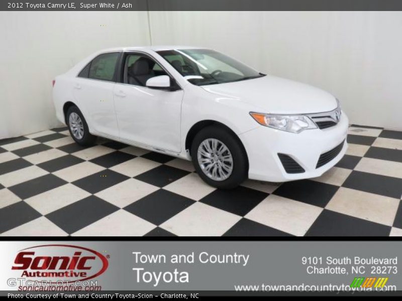 Super White / Ash 2012 Toyota Camry LE