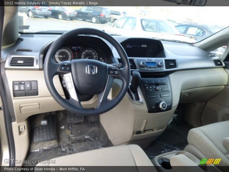 Smoky Topaz Metallic / Beige 2012 Honda Odyssey EX
