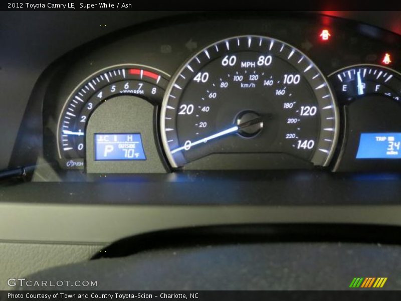 Super White / Ash 2012 Toyota Camry LE