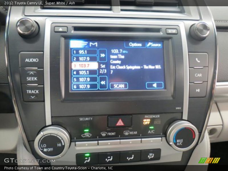Super White / Ash 2012 Toyota Camry LE