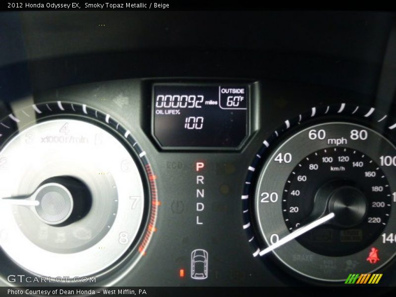 Smoky Topaz Metallic / Beige 2012 Honda Odyssey EX