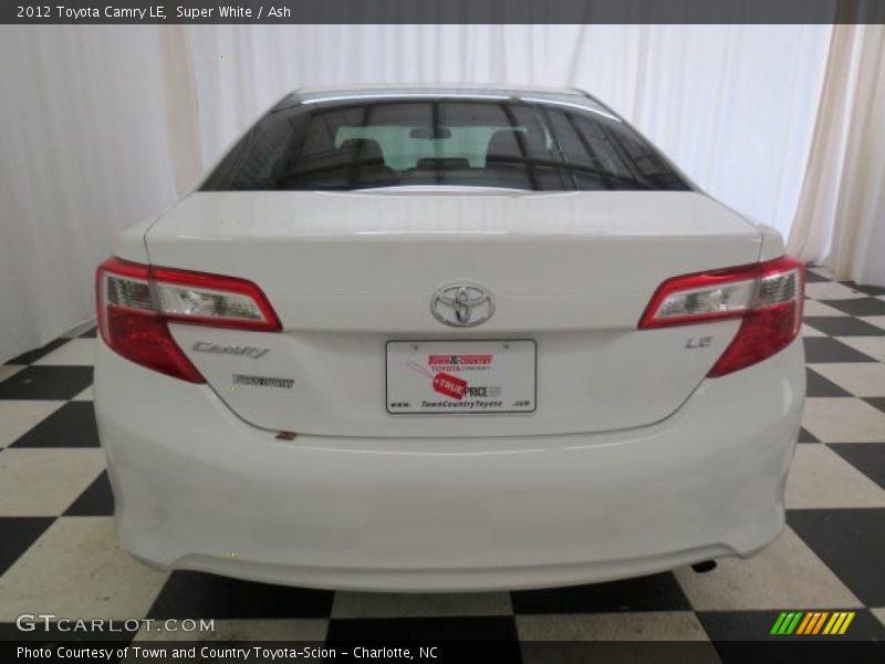Super White / Ash 2012 Toyota Camry LE