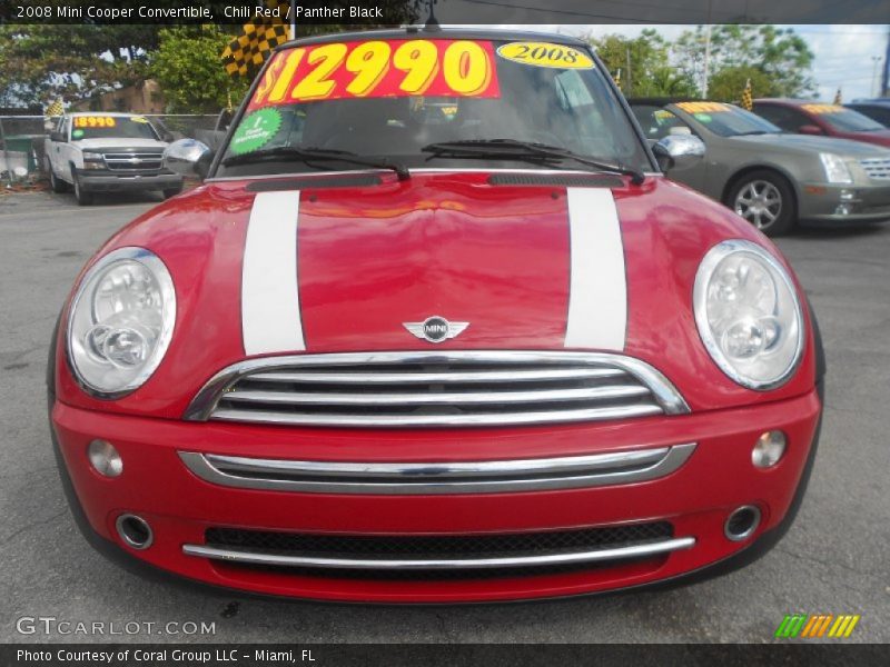 Chili Red / Panther Black 2008 Mini Cooper Convertible