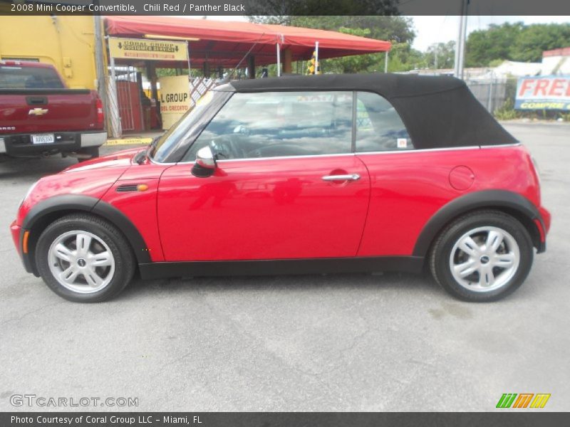 Chili Red / Panther Black 2008 Mini Cooper Convertible