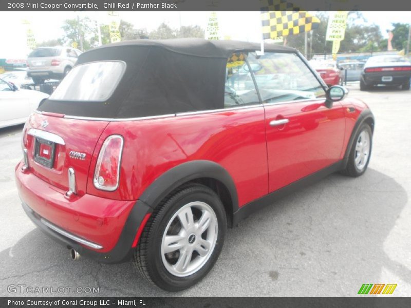 Chili Red / Panther Black 2008 Mini Cooper Convertible