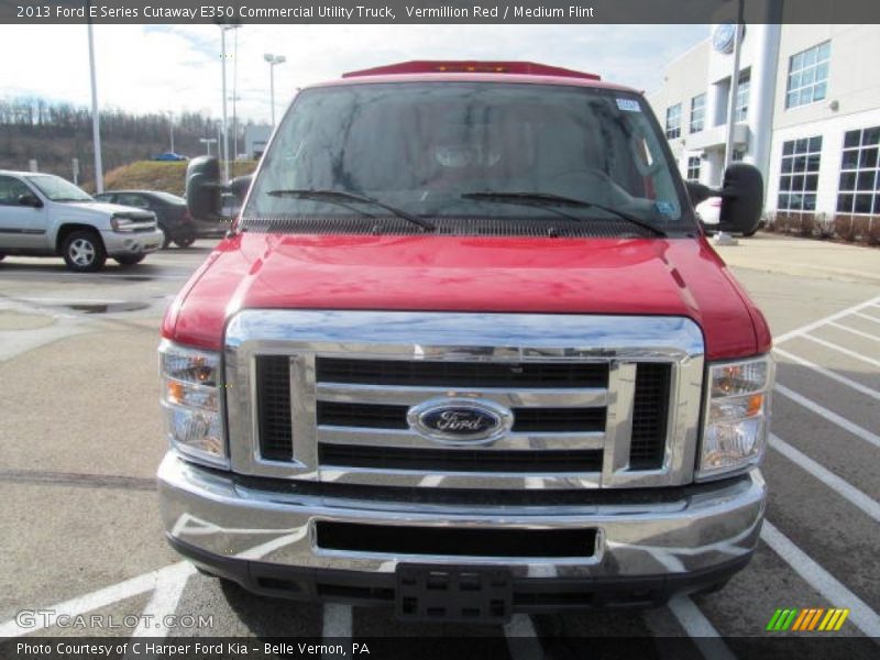 Vermillion Red / Medium Flint 2013 Ford E Series Cutaway E350 Commercial Utility Truck